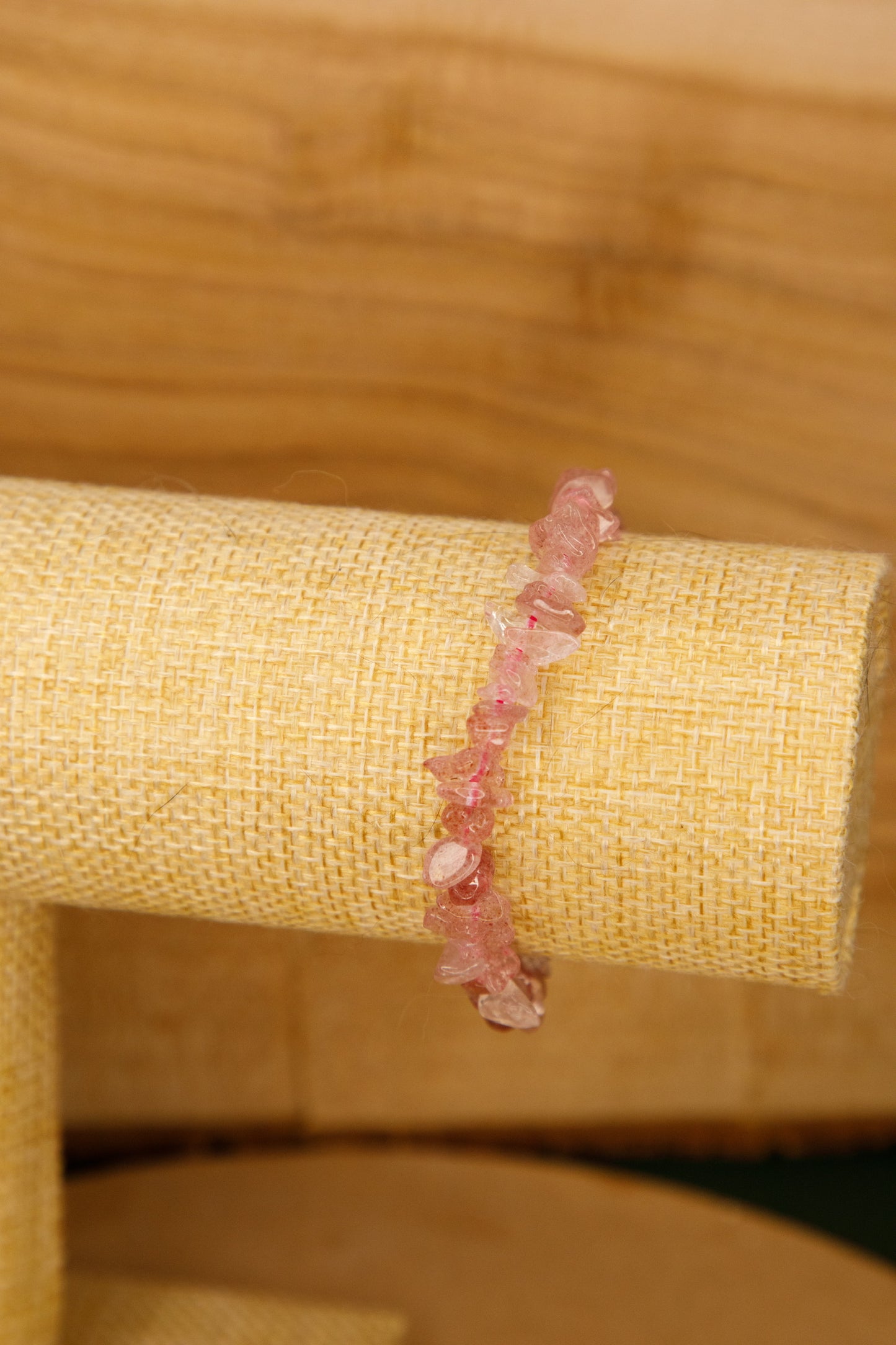 Bracelet baroque Quartz Fraise