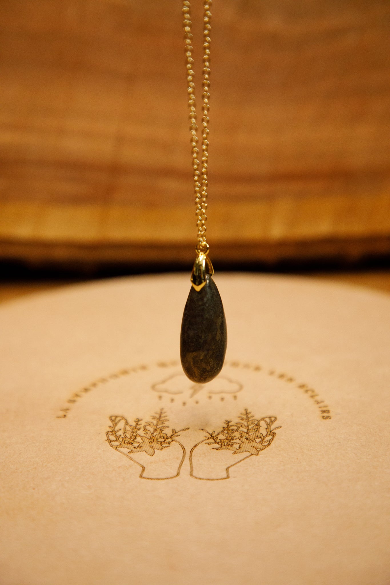 Pendentif sautoir Pyrite