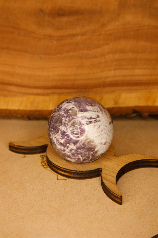 Sphère Tourmaline Rose sur Lépidolite