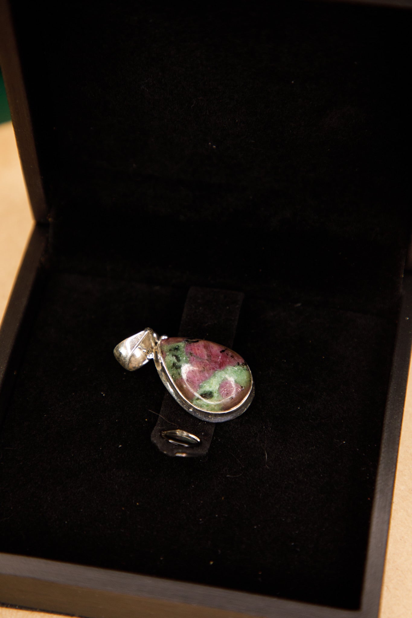 Pendentif Argent 925 Rubis Zoïsite