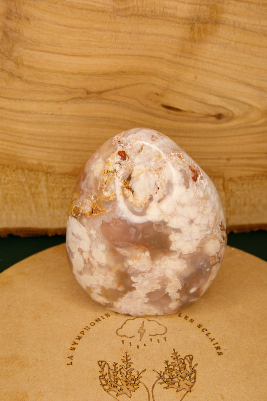 Forme libre Agate Fleur de Cerisier