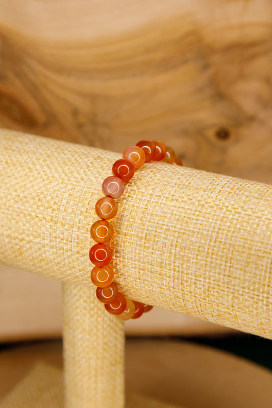 Bracelet Cornaline 08 à 10 mm