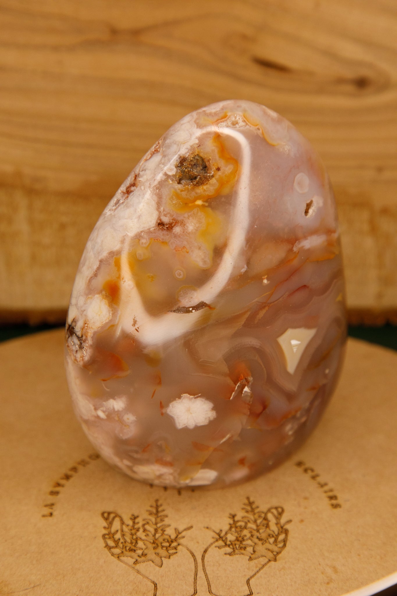 Forme libre Agate Fleur de Cerisier