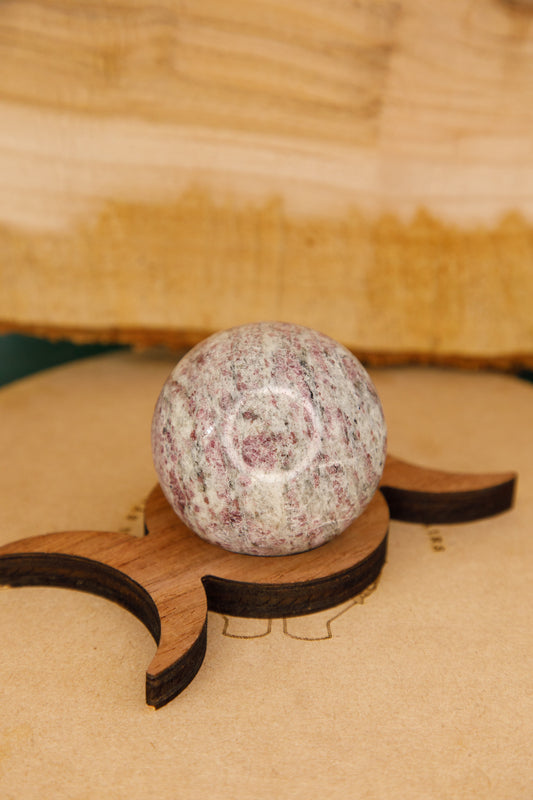 Sphère Tourmaline Rose sur Quartz