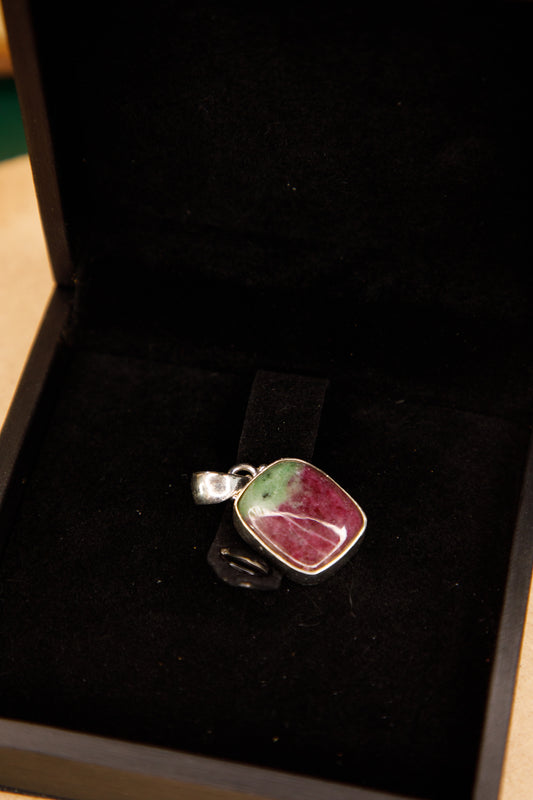 Pendentif Argent 925 Rubis Zoïsite
