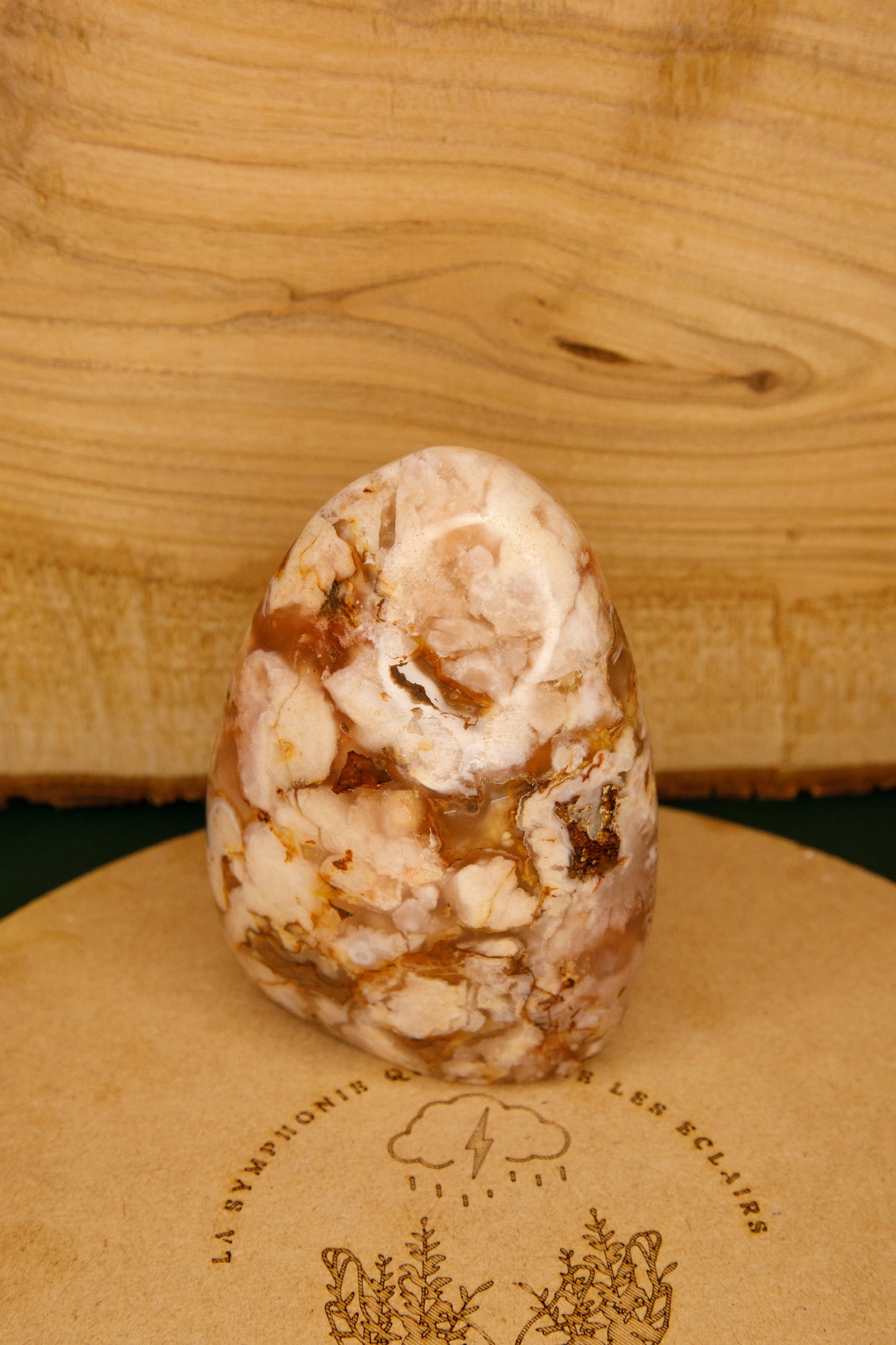 Forme libre Agate Fleur de Cerisier