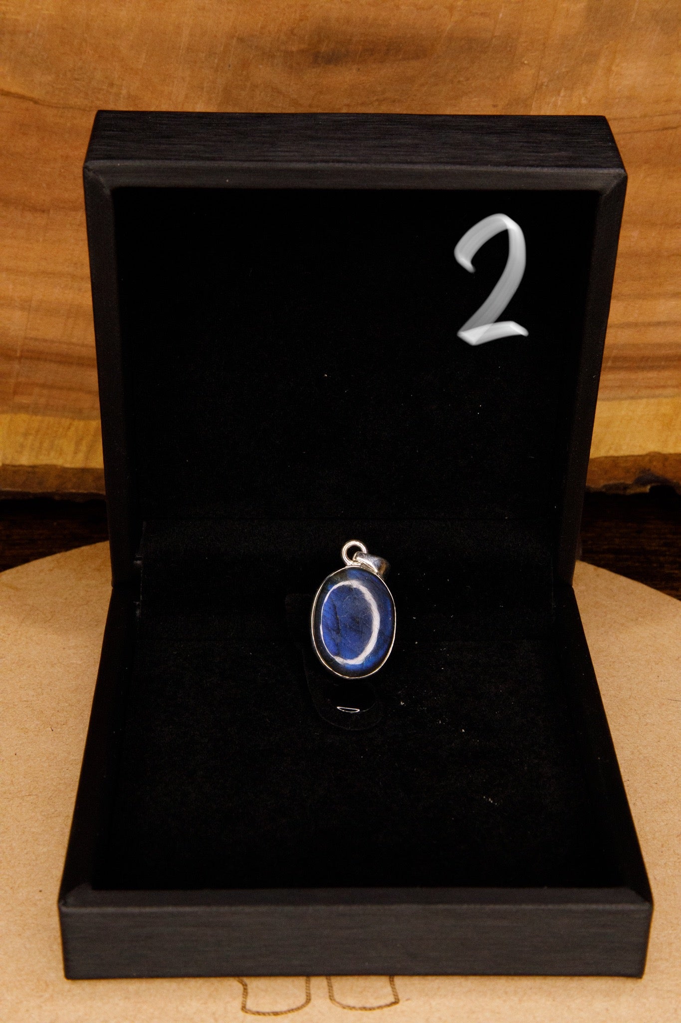 Pendentif argent 925 labradorite bleue