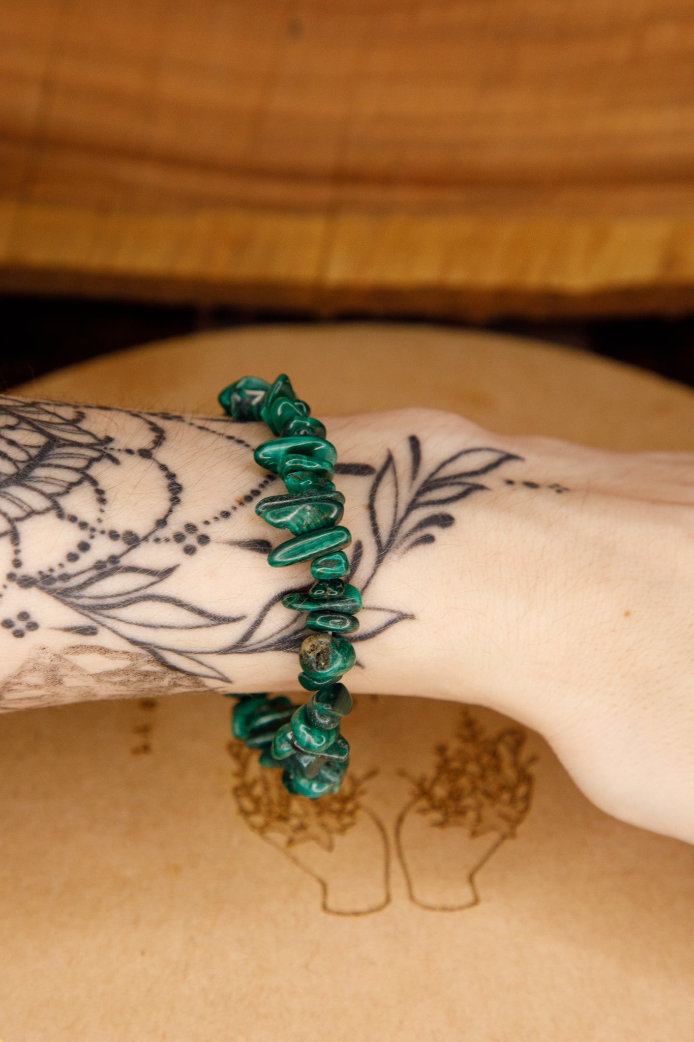 Bracelet baroque Malachite