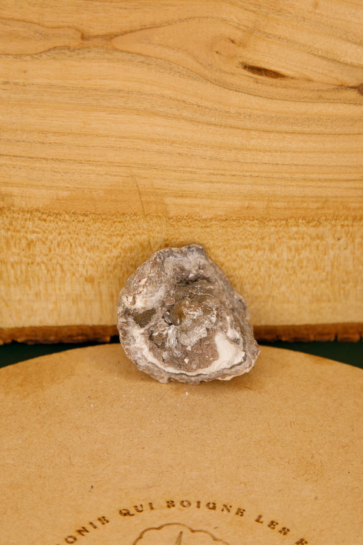 Agate « coco » semi brute drusée
