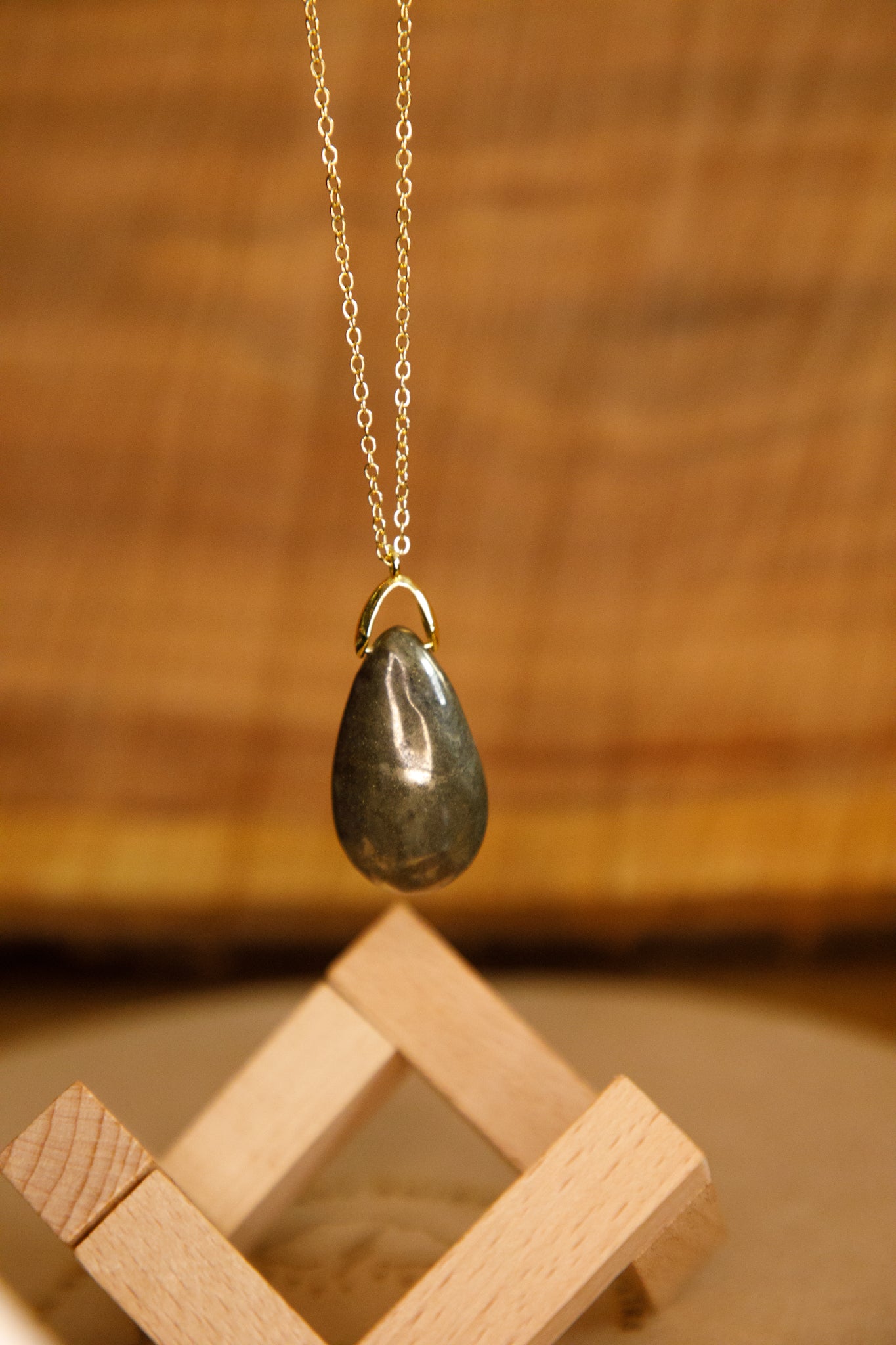 Pendentif sautoir Pyrite