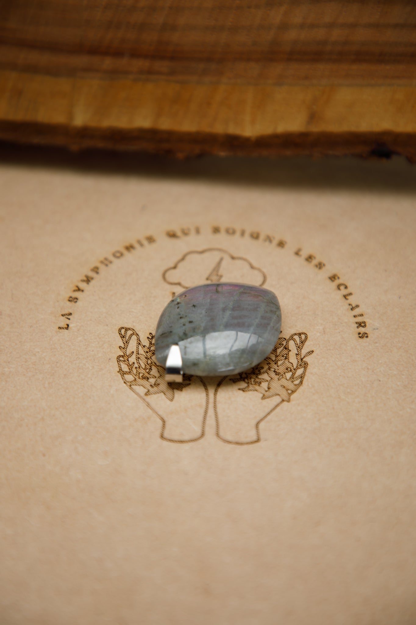 Pendentif Pierre Plate Labradorite Spectrolite